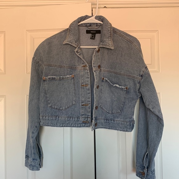 Forever 21 Crop Jean Jacket - Picture 1 of 4